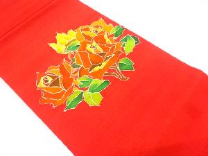 手描き薔薇模様名古屋帯